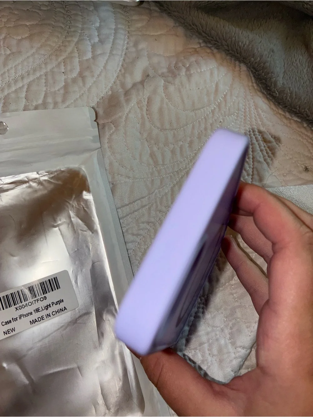 Amazon Lilac Silicone IPhone 16e Phone Case NWT